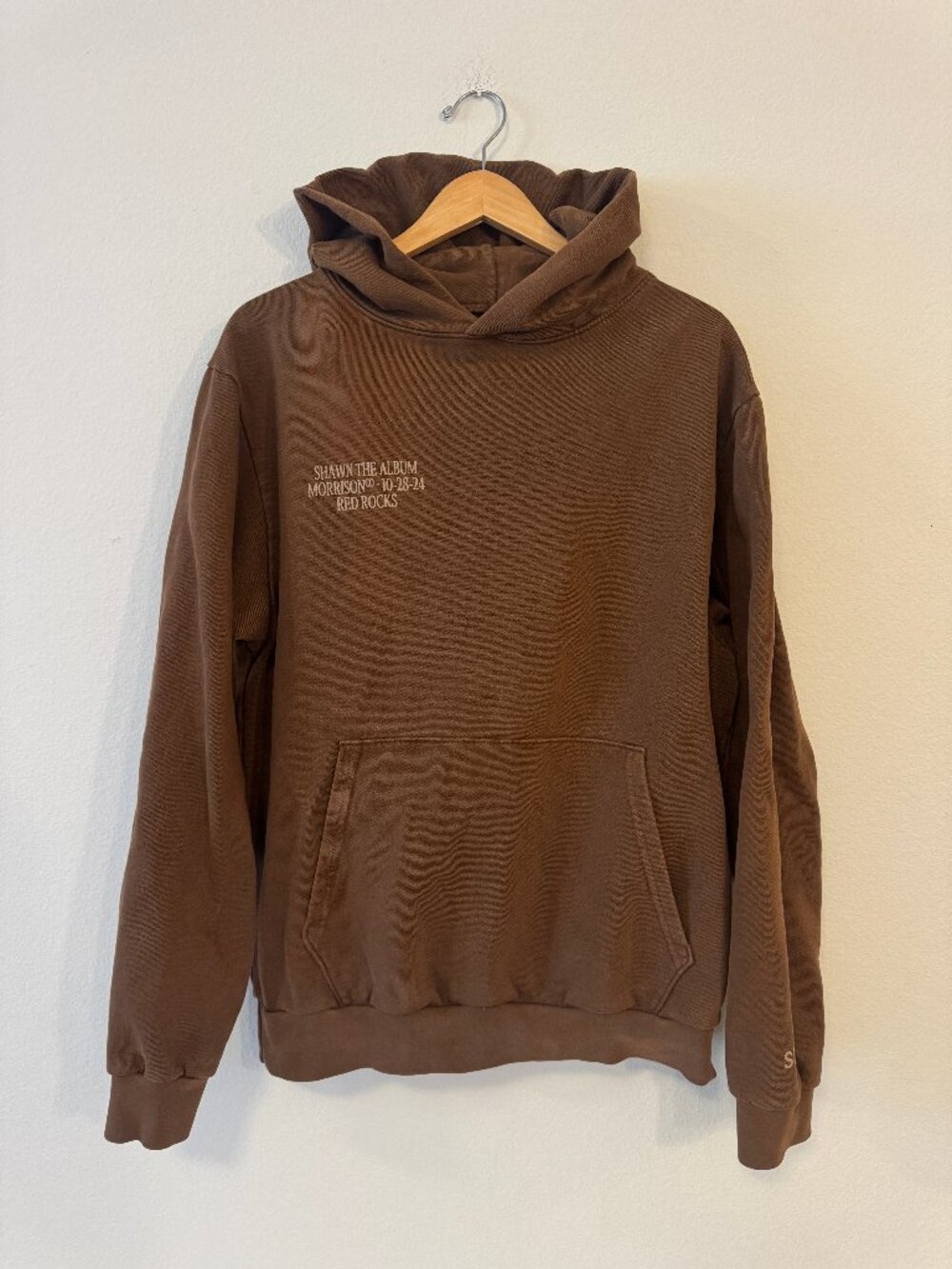 Shawn Mendes Red Rocks 2024 Friends & Family Brown Hoodie L